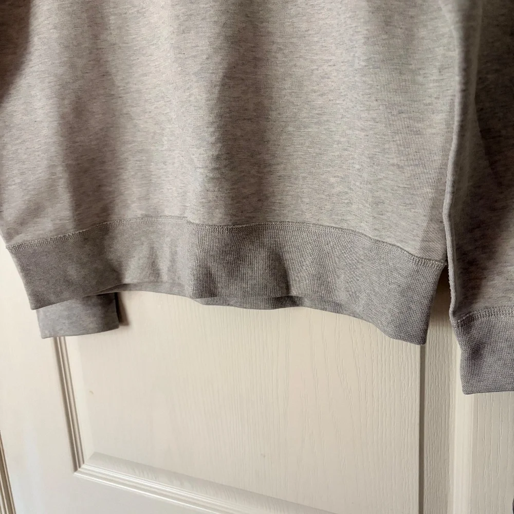 Polo Ralph Lauren Men's Double-Knit Gray Logo Crewneck Sweatshirt, M